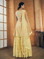 Myra Yellow Georgette Embroidered Designer Suit | Grocsy