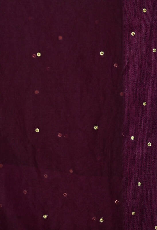 Mominos Fashion Moeza Organza Stone Work Purple Dupatta | Grocsy