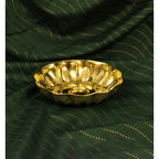 Spillbox Gold Toned Textured Pooja Thali | Grocsy