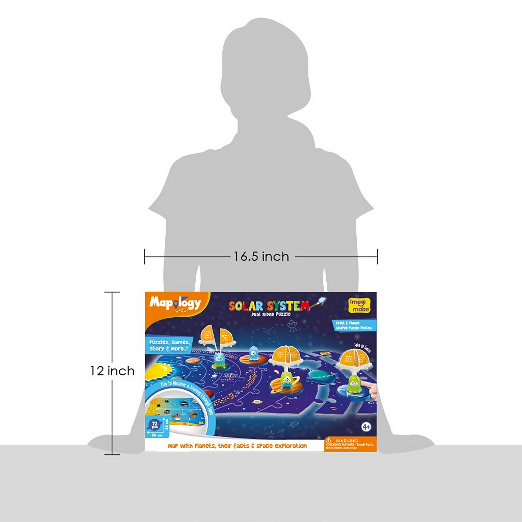 Imagimake Mapology Solar System Puzzle - Learning Aid And Educational Toy - For Kids Age 4 And Above (Solar System) | Grocsy