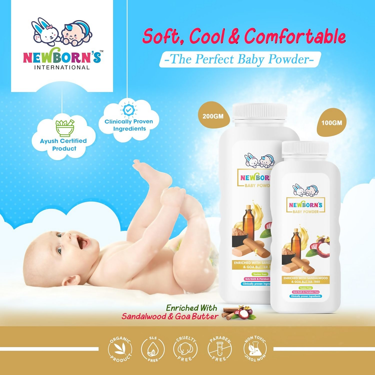 Newborn's Natural Baby Powder | Grocsy