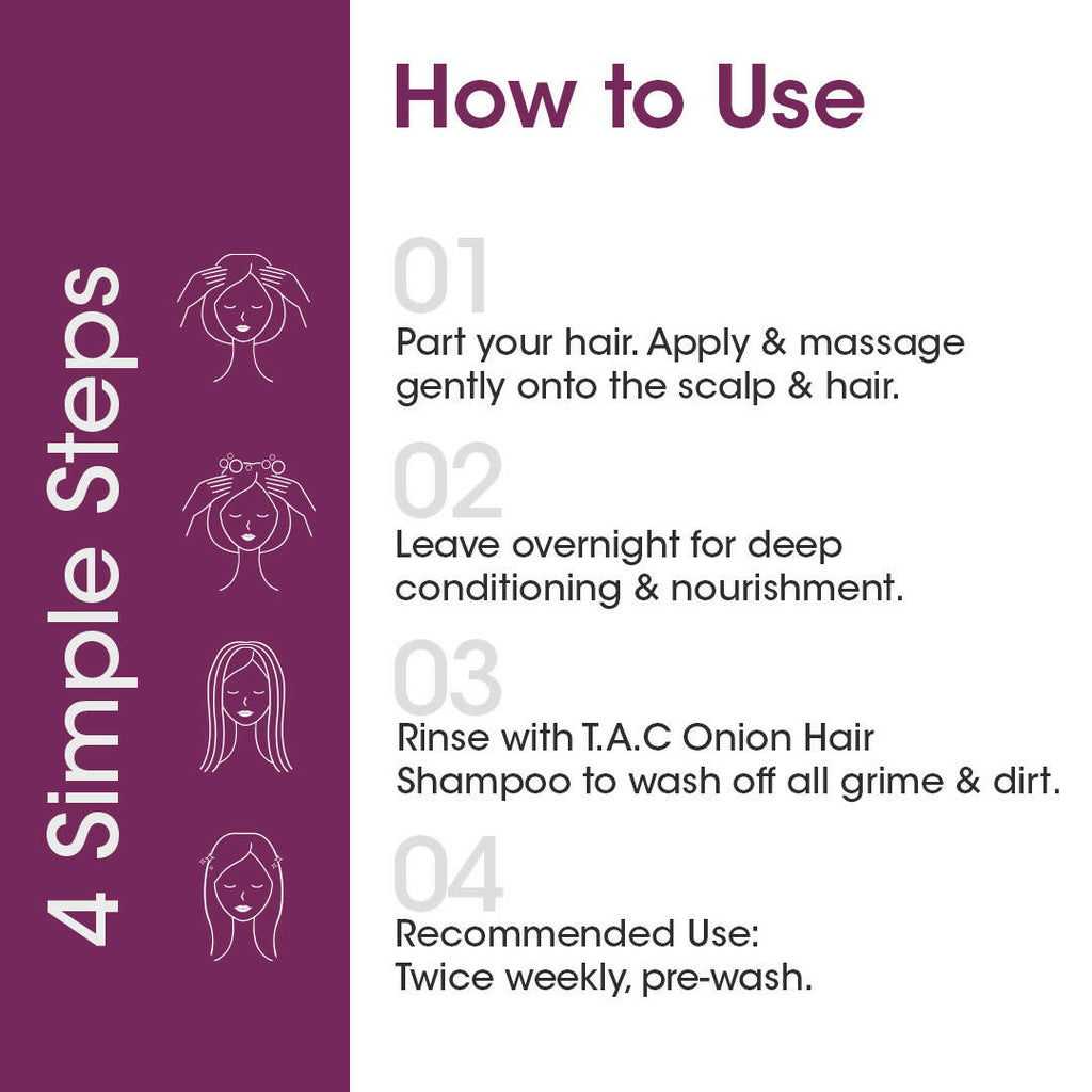 TAC - The Ayurveda Co. Onion Hair Oil for Hair Growth | Grocsy
