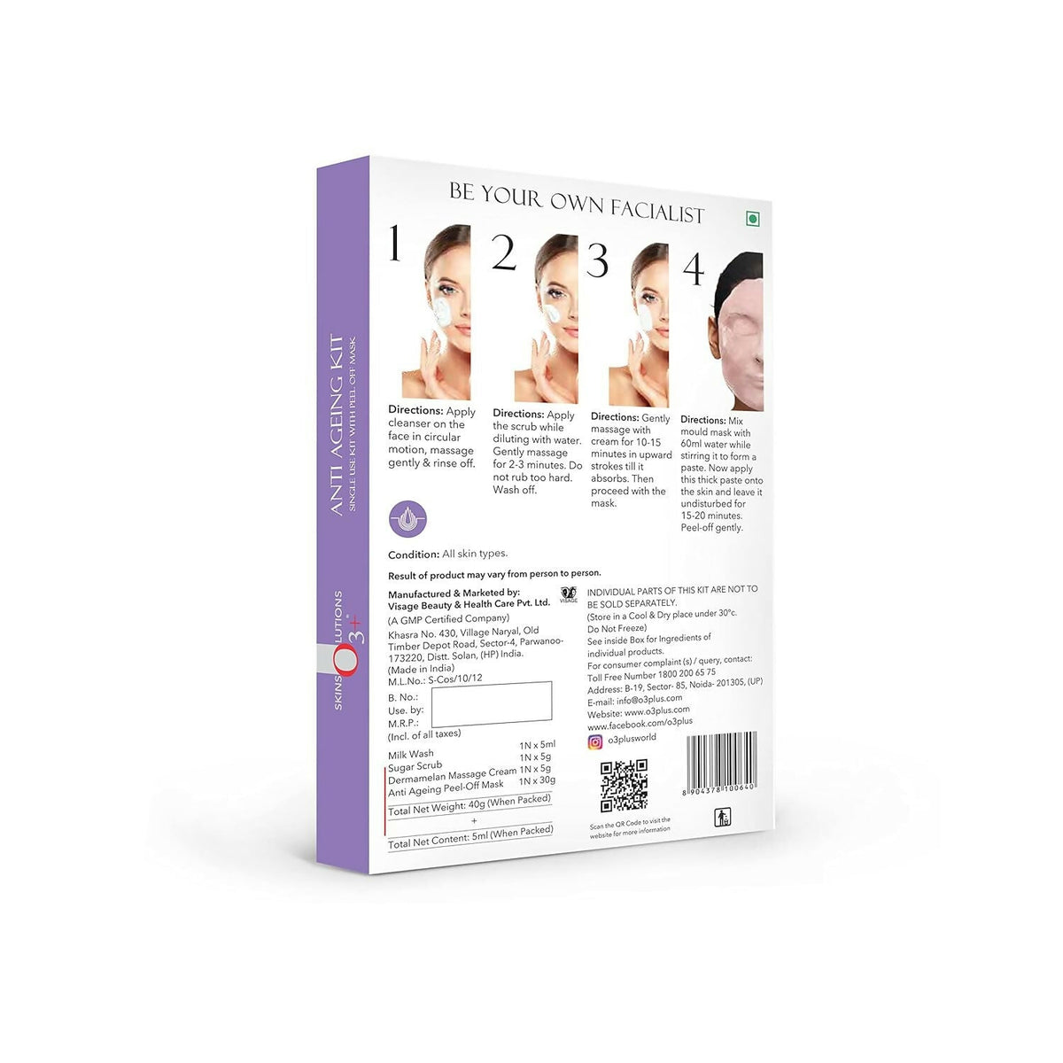 Professional O3+ Anti Ageing Facial Kit Brightening & Finelines Reducer | Grocsy