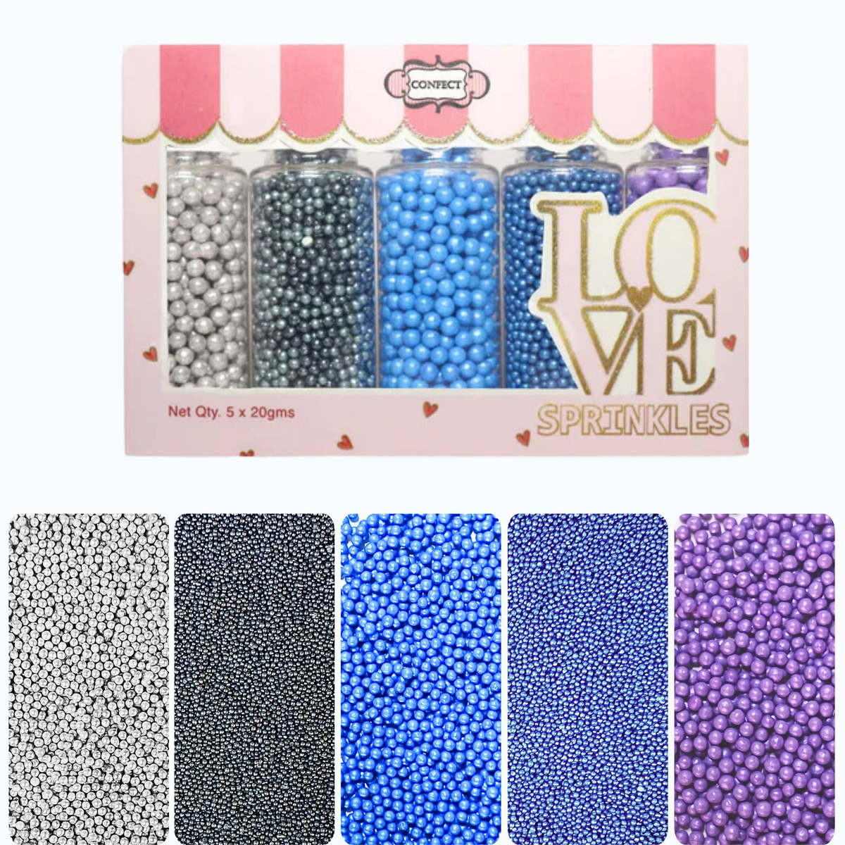 Confect Sea Disco Balls Assorted Sprinkles (DB-04) | Grocsy