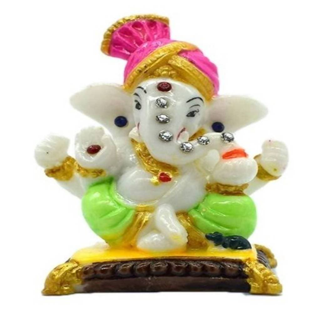 Puja N Pujari Lord Pagadi Ganesh Idol For Home Decor | Grocsy