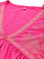 Ahalyaa Women's Traditional Wear Co-ords - Pink | Grocsy