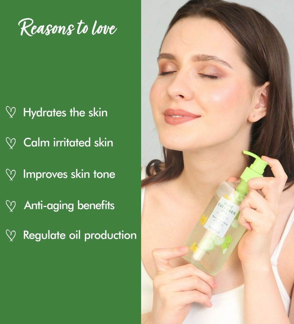 The Love Co. Cucumber Aloe Vera Gel For Face | Grocsy