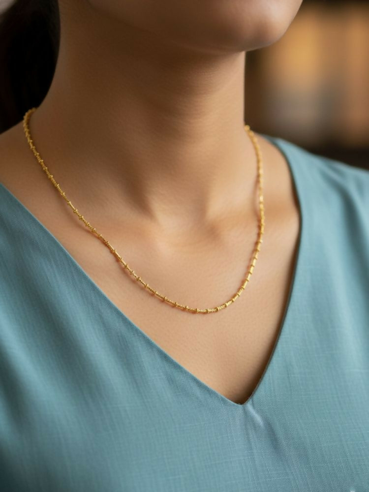NVR Women Gold Plated Minimal Chain | Grocsy
