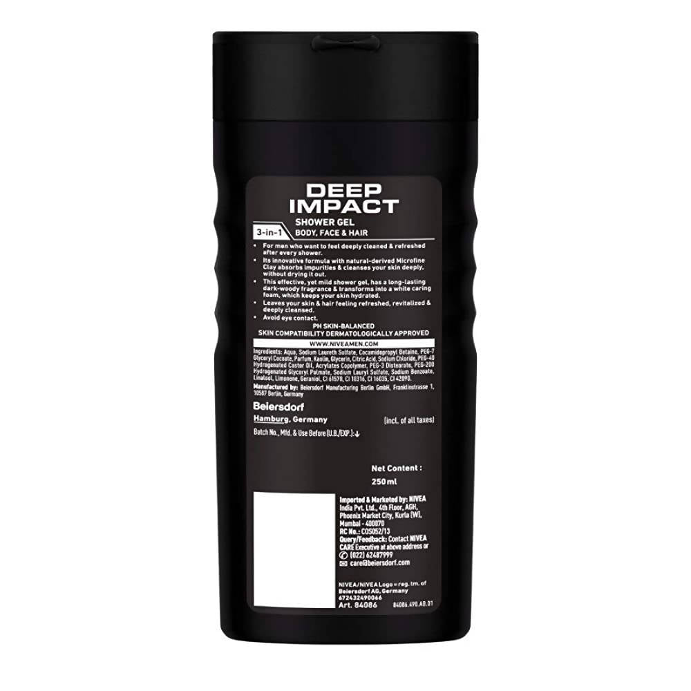 Nivea Men Deep Impact Cleansing Shower Gel | Grocsy