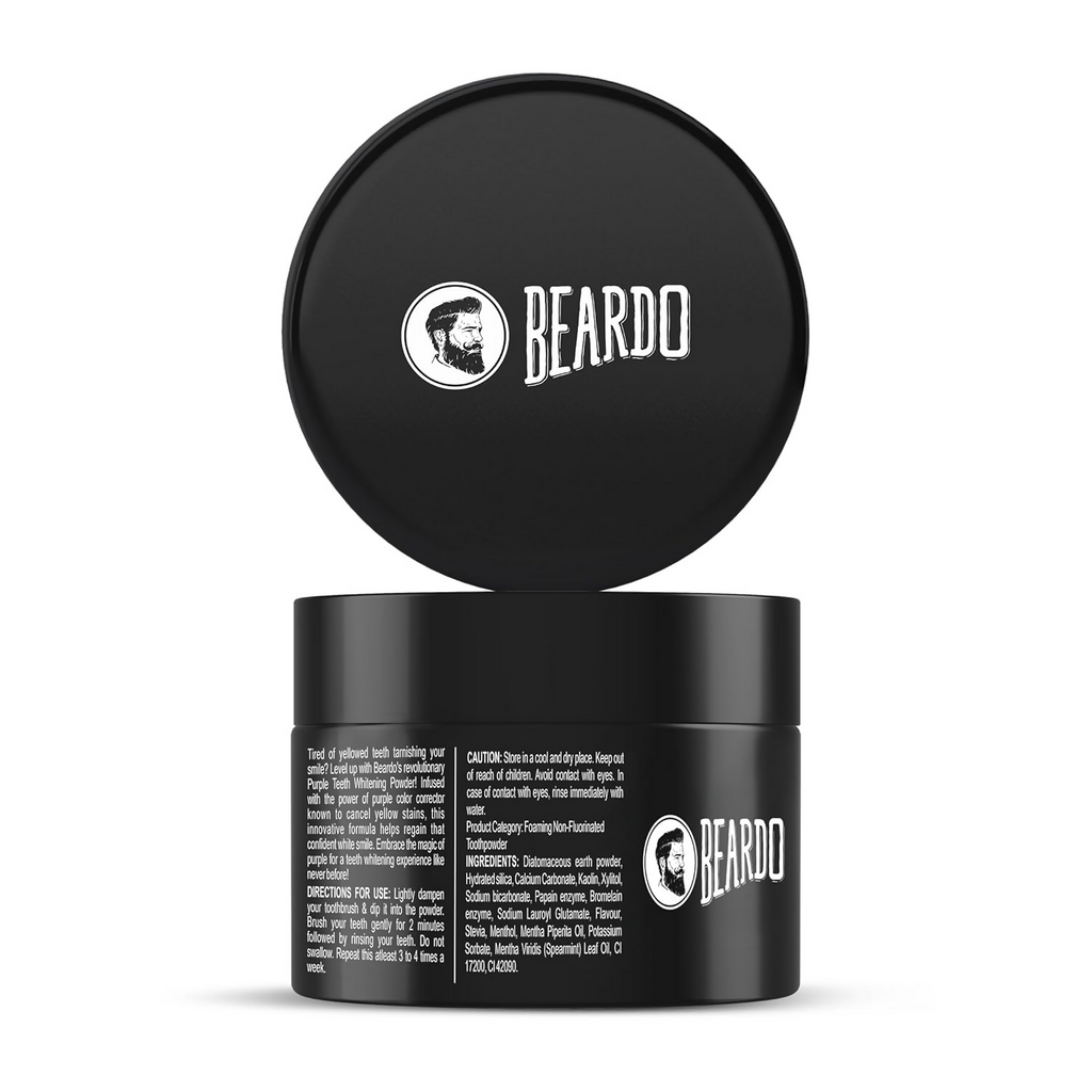 Beardo Purple X Teeth Whitening Powder | Grocsy