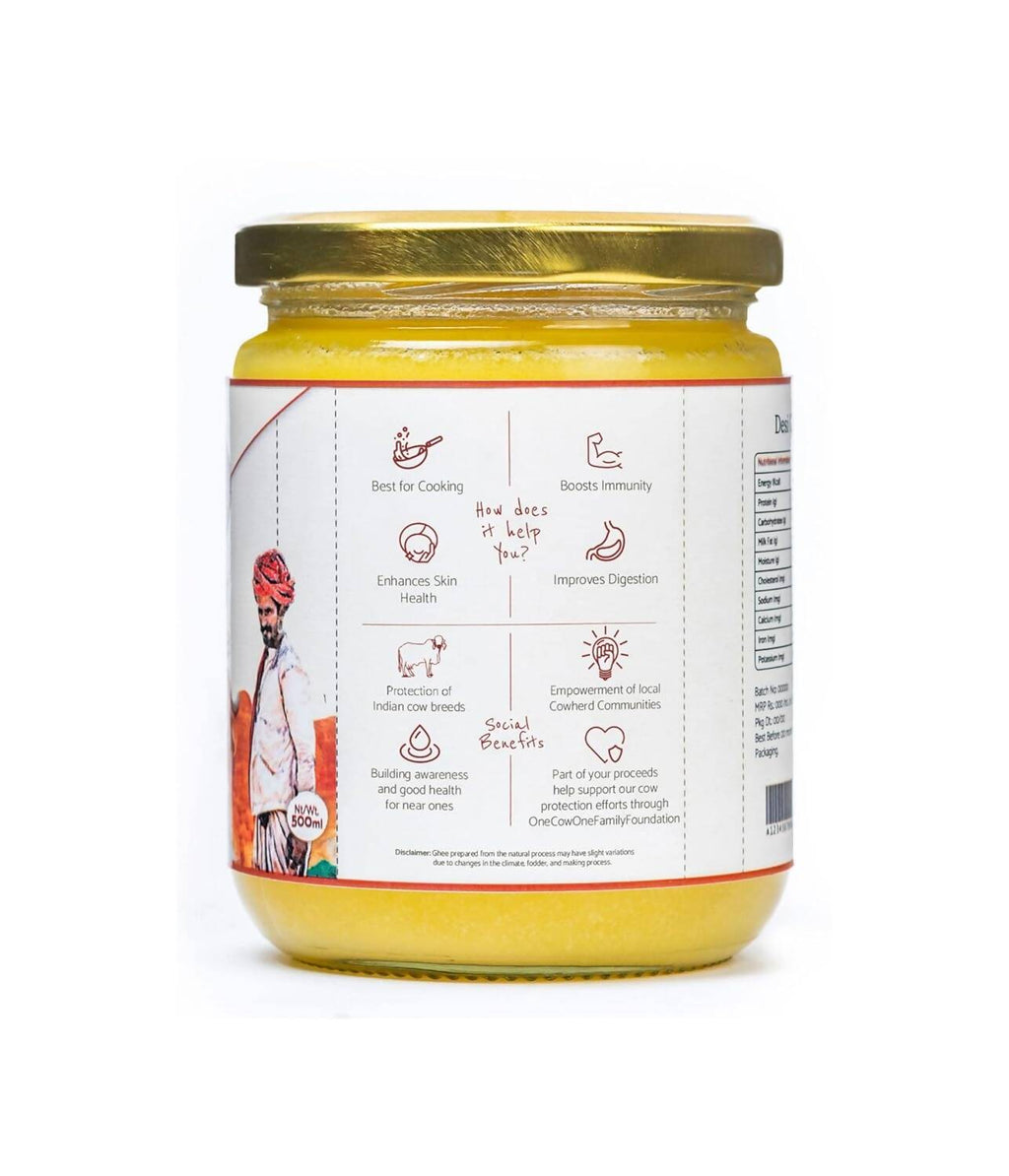 Kudej Desi Gir Cow A2 Ghee | 100% Desi Gir Cow Ghee | Certified Organic Ghee From A2 Milk | Grocsy