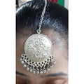 MS Fashion India Round Design With Hanging Drops Maang Tikka | Grocsy