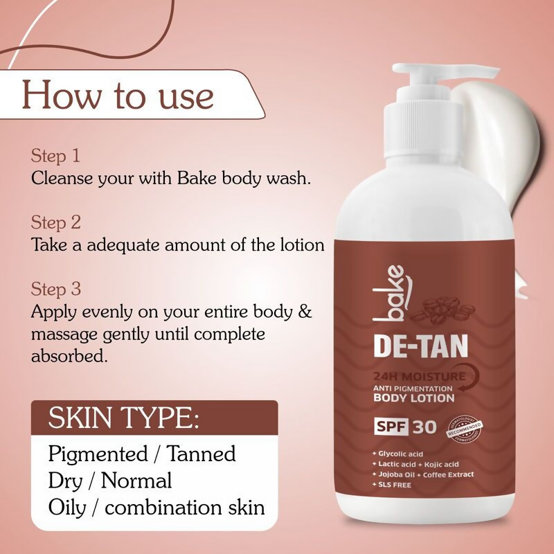 Bake De-Tan Anti Pigmentation Coffee Body Lotion | Grocsy