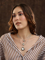 Beaded Layered Kundan Necklaces - Ruby Raang | Grocsy