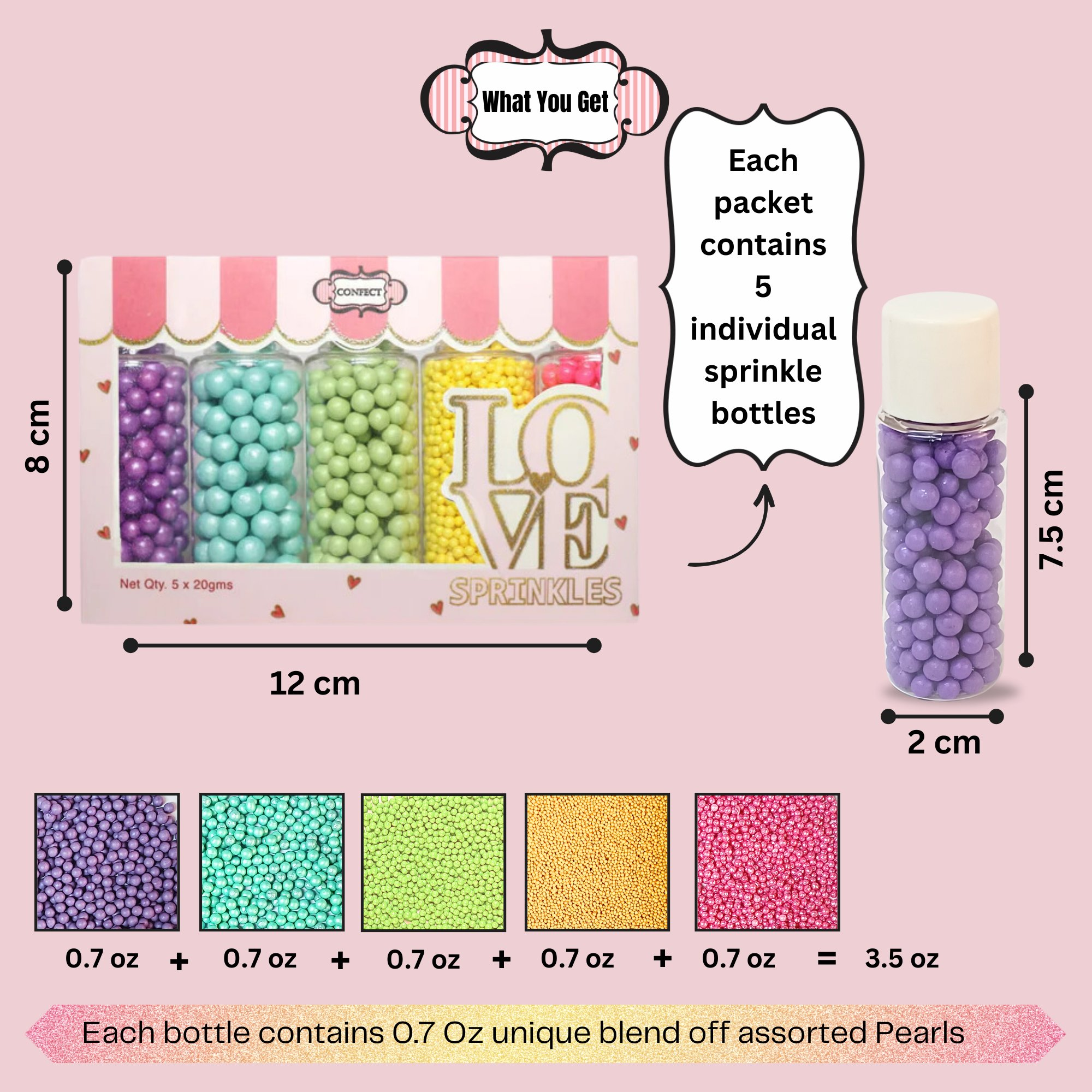 Confect Tropical Summer Disco Balls Assorted Sprinkles (DB-05) | Grocsy
