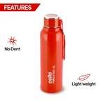 Cello Puro Steel-X Benz 900 Inner Steel Insulated Water Bottle - Red | Grocsy