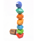 Nesta Toys Wooden Balancing Stones, Rainbow Stacking Toy for Kids, Montessori Toy (8 Pcs) | Grocsy
