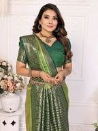 Aastha Fashion Pista Tissue Silk Weaving Saree | Grocsy