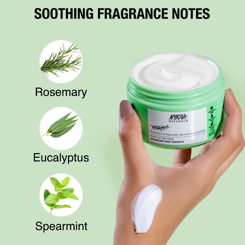 Nykaa Naturals Advanced Hair Growth Hair Mask With Rosemary & Naturally Derived Niacinamide | Grocsy