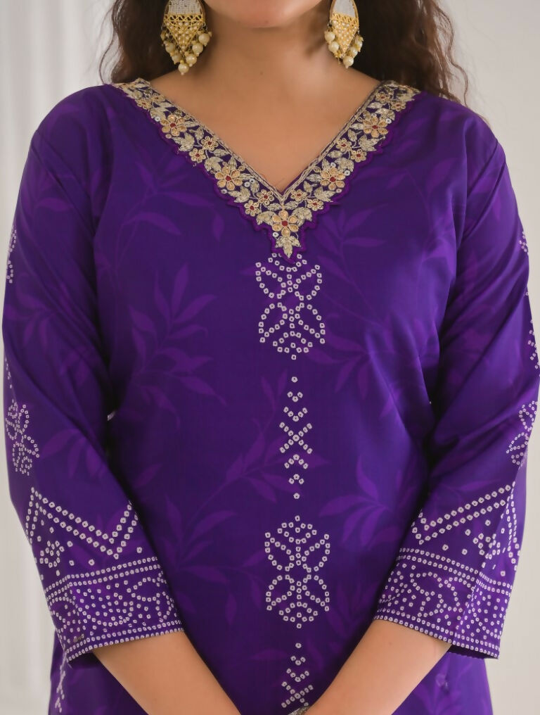 Festive Ethnic French Crepe Blue Stitched Suit With Dupatta - Rashmika | Grocsy