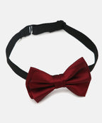 Manet Boys Solid Double Layer Bow - Maroon | Grocsy