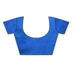 Vamika Blue Cotton Silk Weaving Saree (SATURN BLUE) | Grocsy