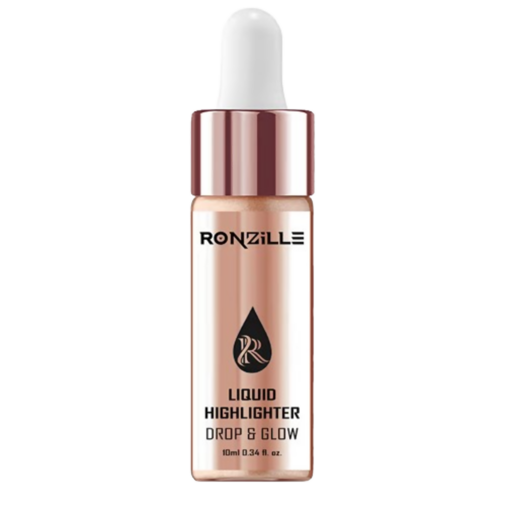 Ronzille Smooth Shine Liquid Illuminator Face Highlighter 3D Glow - Rose Gold | Grocsy