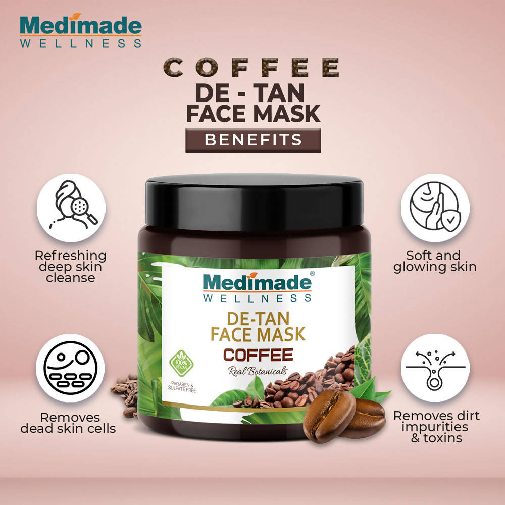 Medimade Wellness Coffee De-Tan Face Mask | Grocsy