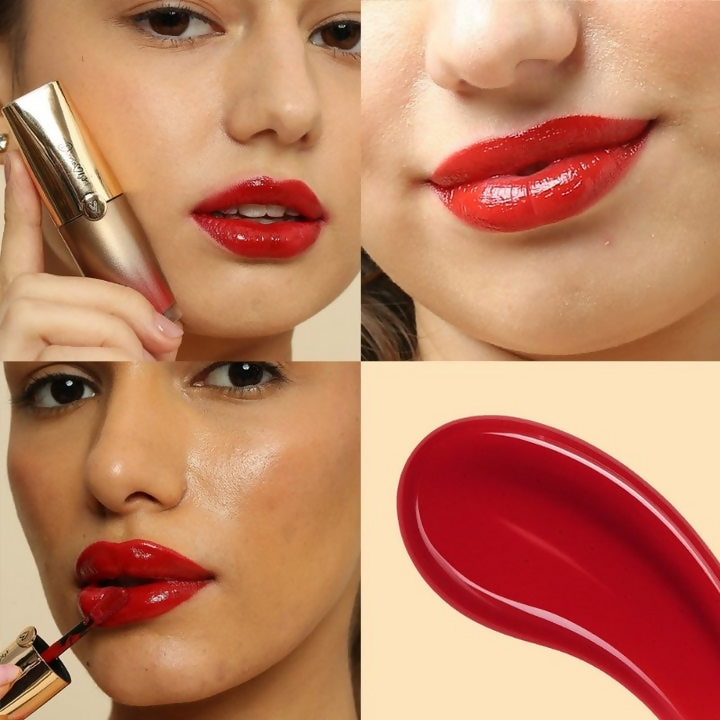 Dunamiss Ramona Hydrating Lip Oil Gloss Crimson Red Kiss | Grocsy