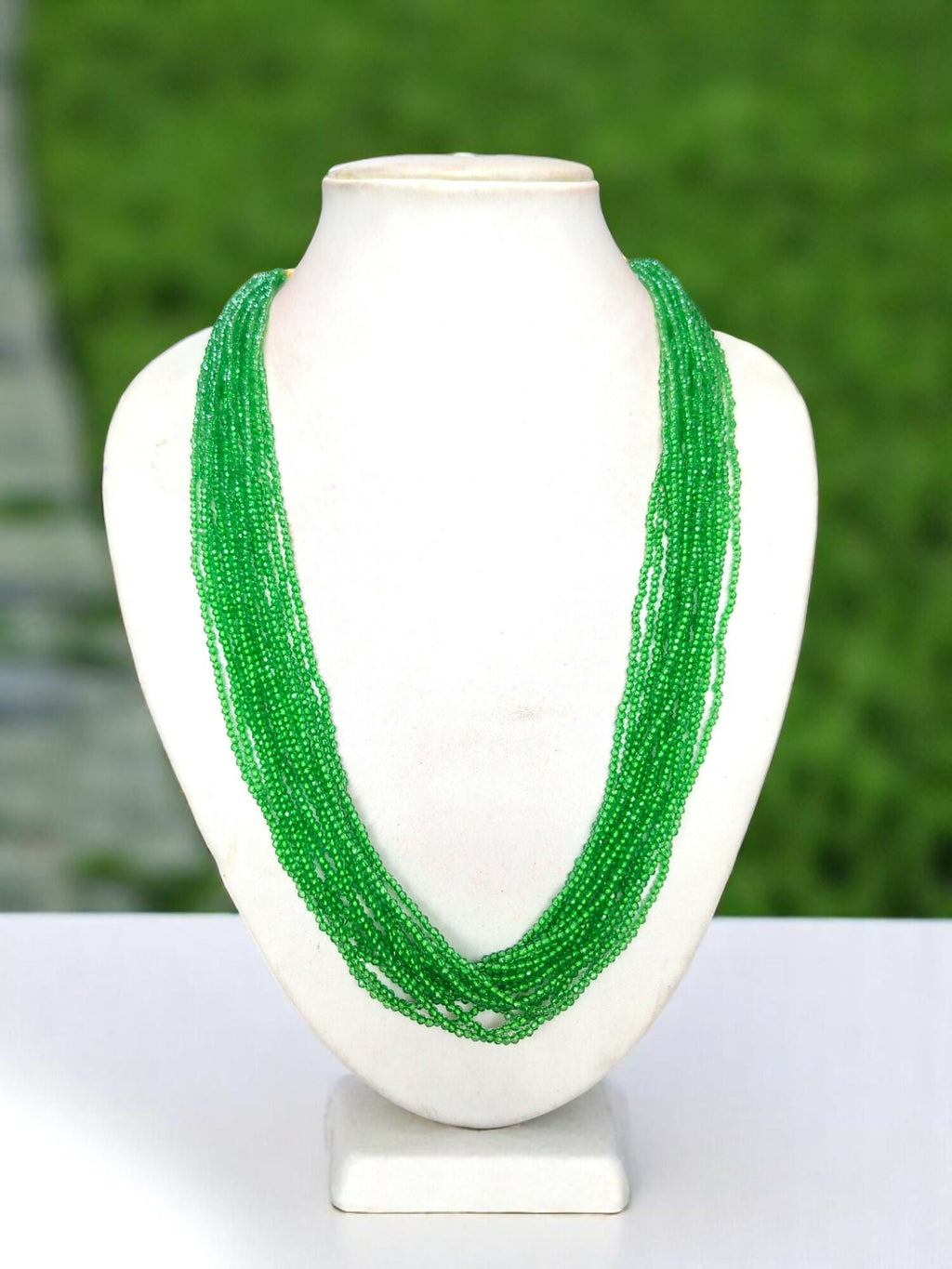 Inhanns Crystal Beads Luxe Edition – Multi-Layered Necklace - Light Green | Grocsy