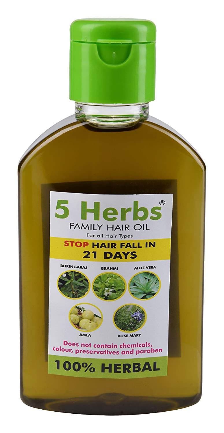 Anwita Herbal 5 Herbs Family Hair Oil | Grocsy