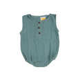 Sunshine Baby Cute Organic Muslin Cotton Sleeveless Rompers For Babies - Teal | Grocsy