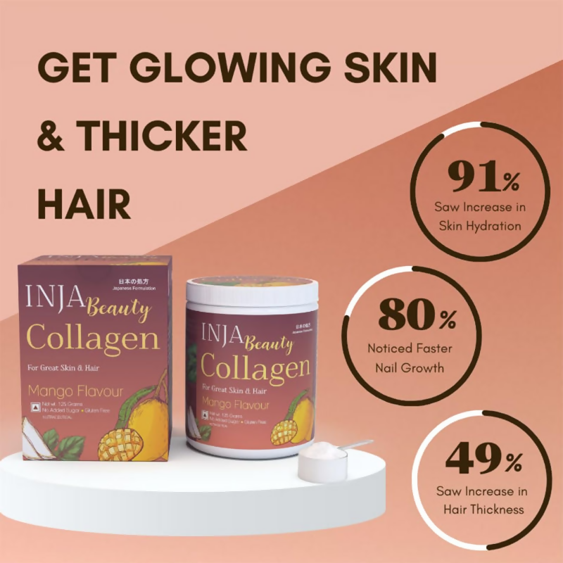 Inja Beauty Collagen For Skin Hair & Nails - Mango Flavour | Grocsy