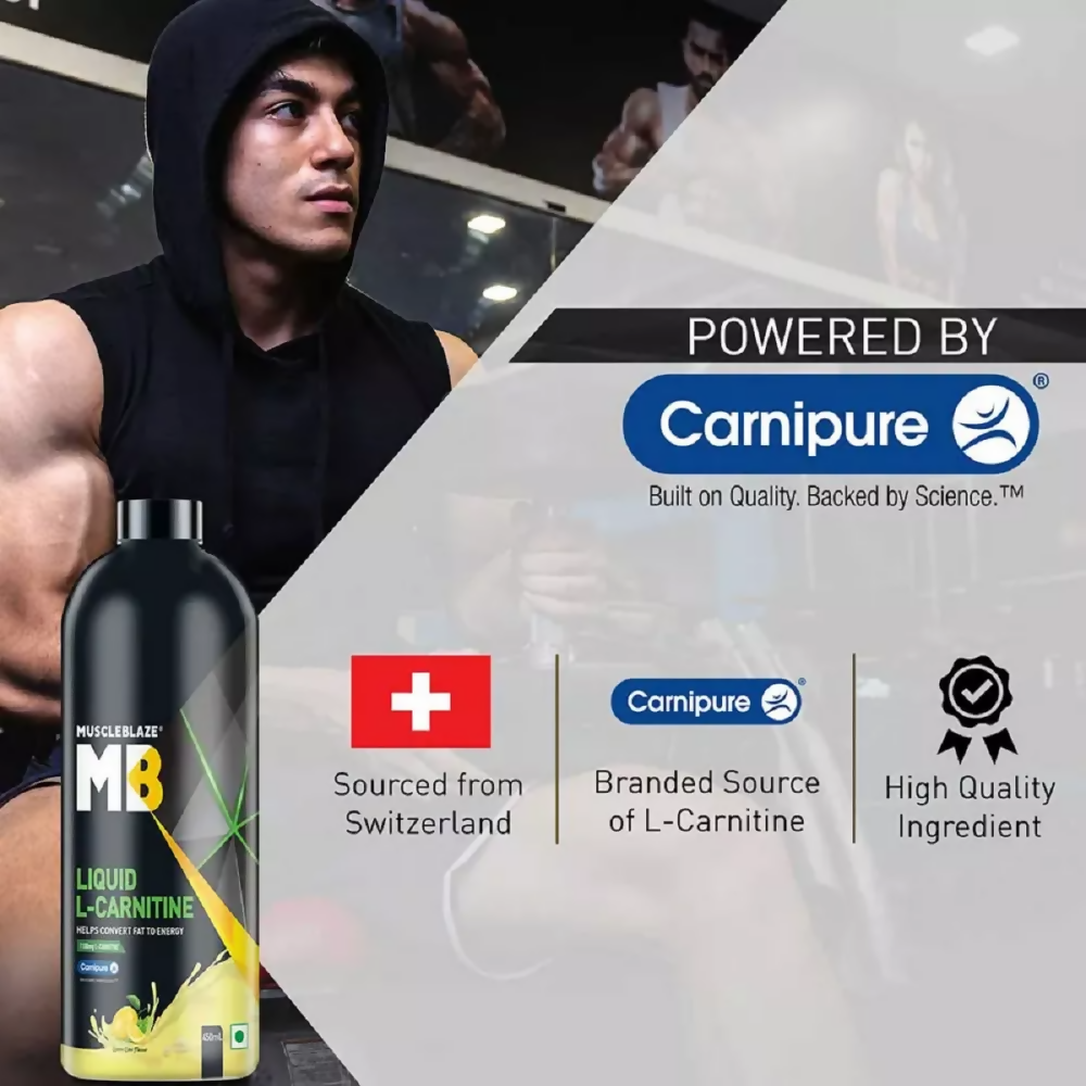 MuscleBlaze Liquid L Carnitine Lime | Grocsy
