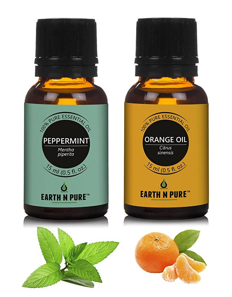 Earth N Pure Orange & Peppermint Essential Oils | Grocsy