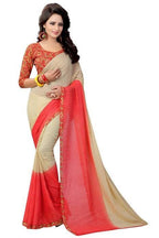 Vamika Red Georgette Printed Contemporary Saree (PADING RED) | Grocsy