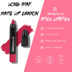 Ronzille Long Stay Matte Lip Crayon - Deep Carmine | Grocsy