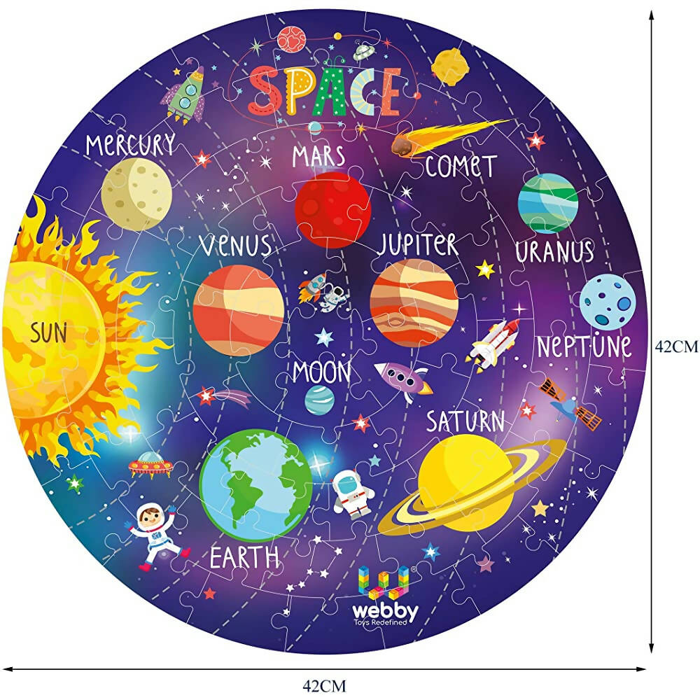 Webby Amazing Outer Space Solar System 60 Pieces Jigsaw Floor Puzzle | Grocsy