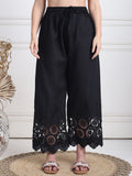 TAG 7 Women Floral Hem Design Flared Ethnic Palazzos | Grocsy