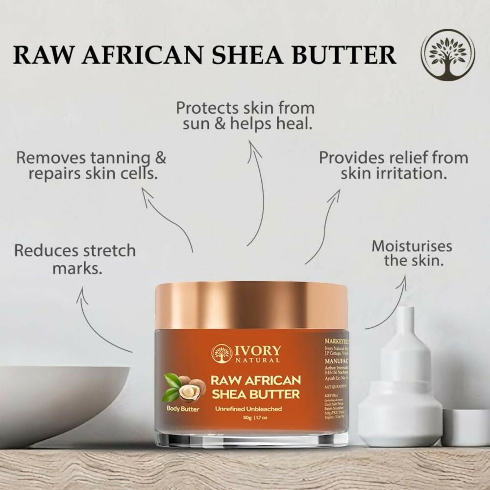 Ivory Natural African Shea Butter Unrefined For Skin and Hair, Rich in Antioxidants and Natural Hydration | Grocsy