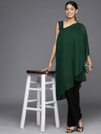 Ahalyaa Women's Traditional wear Tunic - Dark Green | Grocsy