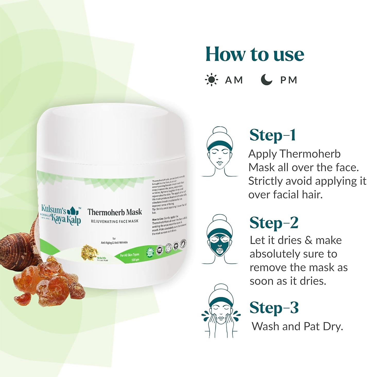 Kulsum's Kaya Kalp Thermoherb Mask For Anti-Aging & Anti-wrinkle | Grocsy