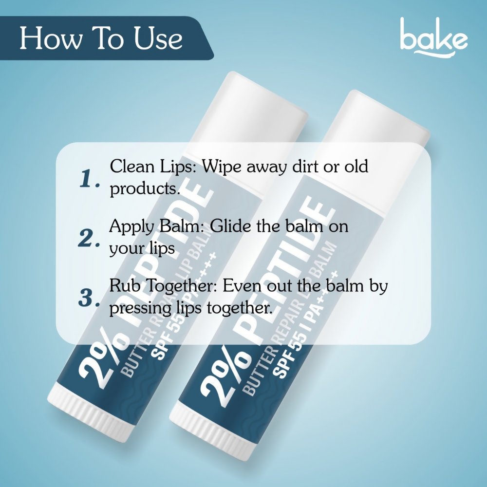 Bake 2% Peptide + Ceramide Butter Brightening Lip Balm SPF 55 PA++++ | Grocsy