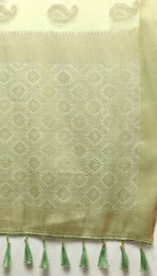 Lorenvalley Fashion Seagreen Cotton Woven Design with Zari Weaving Design Saree | Grocsy