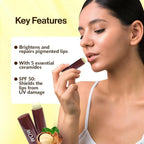 WOW Skin Science Shea Butter & Ceramides Repairing Lip Balm with SPF 50 | Grocsy