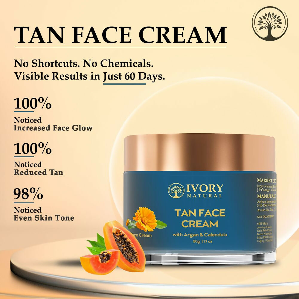 Ivory Natural Tan Face Cream For Sun Tan Protection | Grocsy
