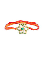 Designer kundan Rakhi - Ruby Raang | Grocsy