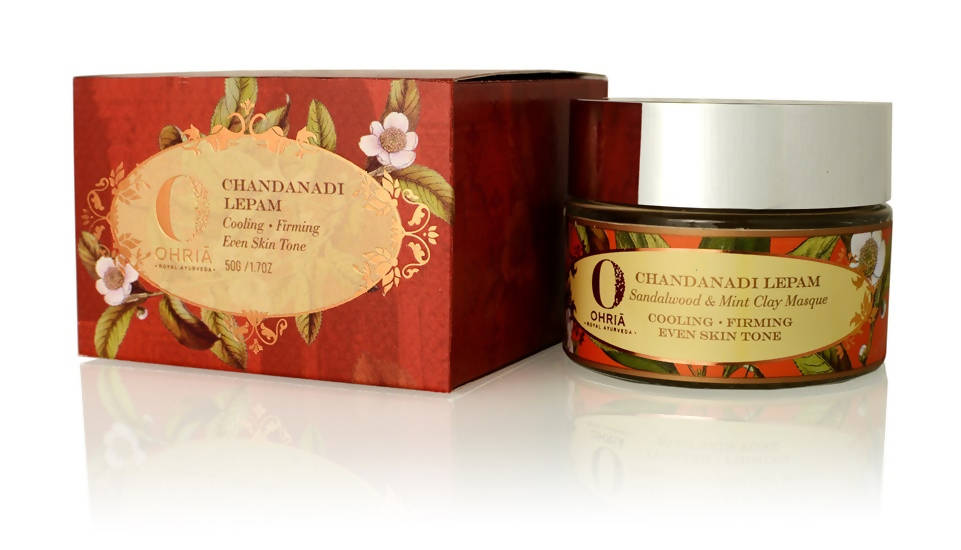Ohria Ayurveda Sandalwood & Mint Clay Masque Chandanadi Lepan | Grocsy
