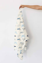 Kindermum Organic Cotton Muslin Swaddle Blanket 100 Cm X 100 Cm - Set Of 2 - Transport And Aviator | Grocsy