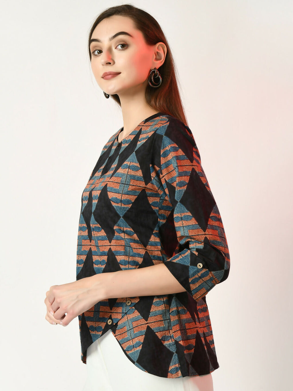 Myshka Women's Multi Printed Top | Grocsy